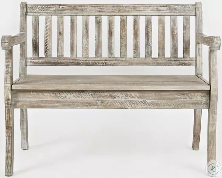 Artisans Craft Washed Grey Storage Bench