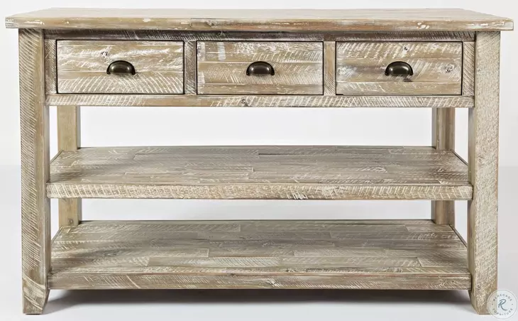 Artisans Craft Washed Grey Sofa Table