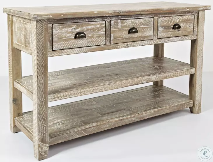 Artisans Craft Washed Grey Sofa Table