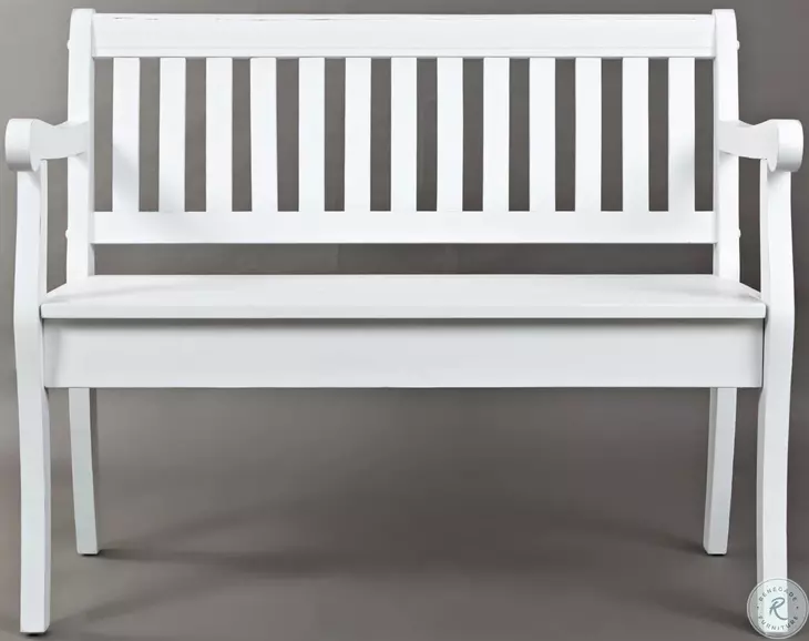 Artisans Craft Distressed Weathered White Storage Bench