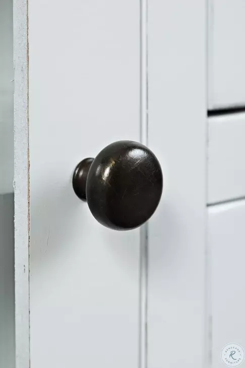 Artisans Craft Distressed Weathered White Storage Cabinet