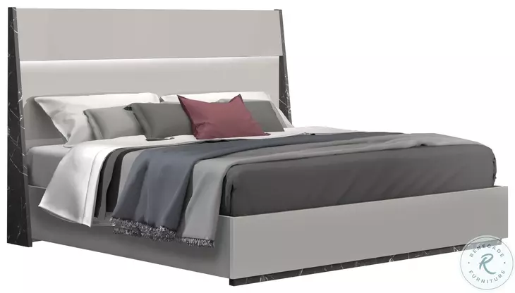 Stone Age Premium Light Grigio King Panel Bed