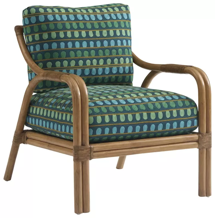 Key Biscayne Calatrava Green Upholstered Accent Chair