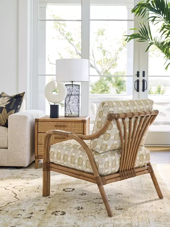 Key Biscayne Calatrava Beige Upholstered Accent Chair
