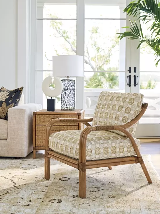 Key Biscayne Calatrava Beige Upholstered Accent Chair