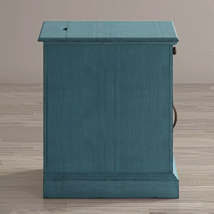 Craftsman Antique Blue Chairside Table