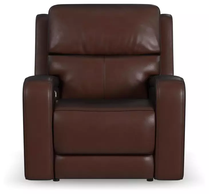 Oasis Truffle Leather Zero Gravity Power Recliner with USB Charging and Heat Massage