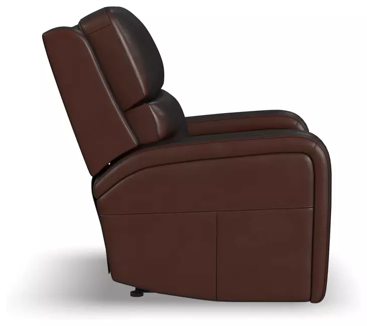 Oasis Truffle Leather Zero Gravity Power Recliner with USB Charging and Heat Massage
