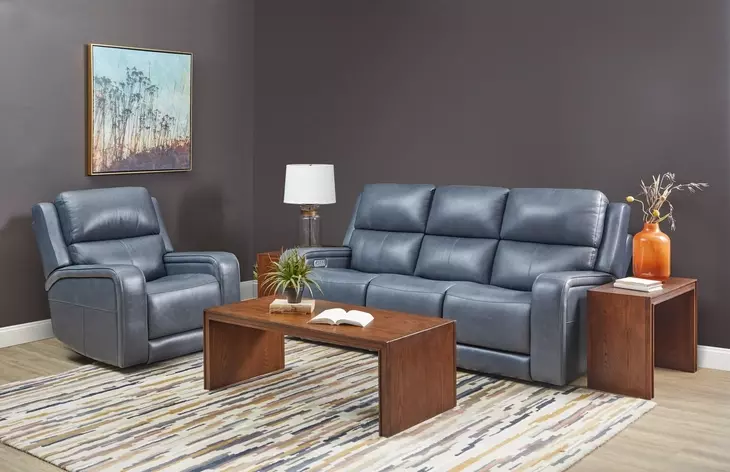 Oasis Storm Leather 83" Zero Gravity Power Reclining Sofa with USB Charging and Heat Massage