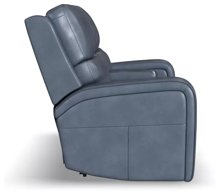 Oasis Storm Leather 76" Zero Gravity Power Reclining Loveseat with USB Charging and Heat Massage