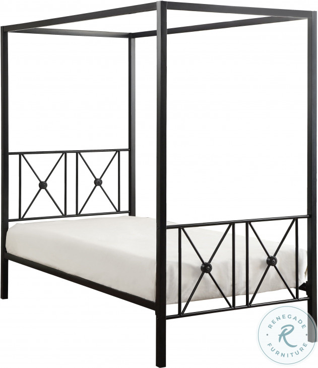 Rapa Black Metal Twin Metal Canopy Bed from Homelegance Coleman Furniture