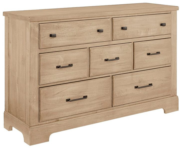 Cool Rustic Clear Maple 7 Drawer Dresser