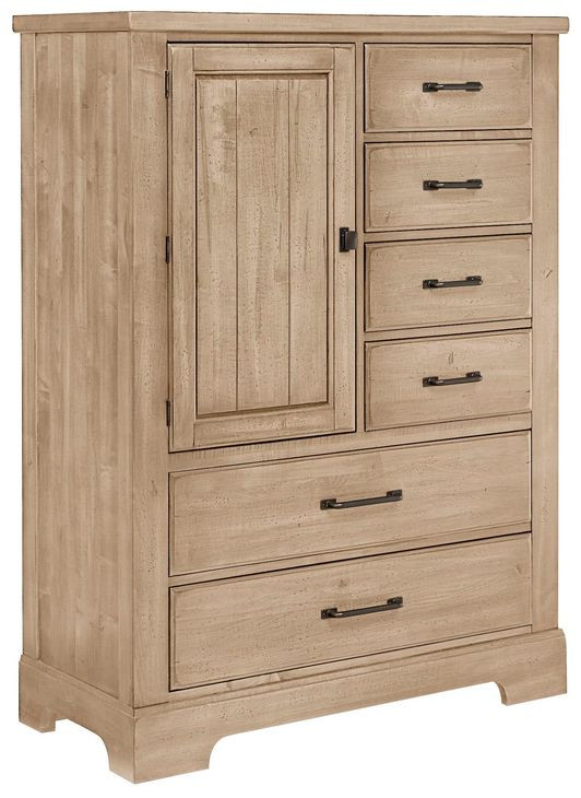 Cool Rustic Clear Maple 6 Drawer Chest