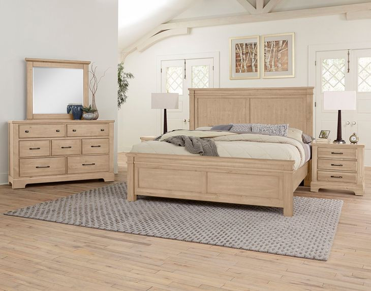 Cool Rustic Clear Maple Queen Mansion Bed