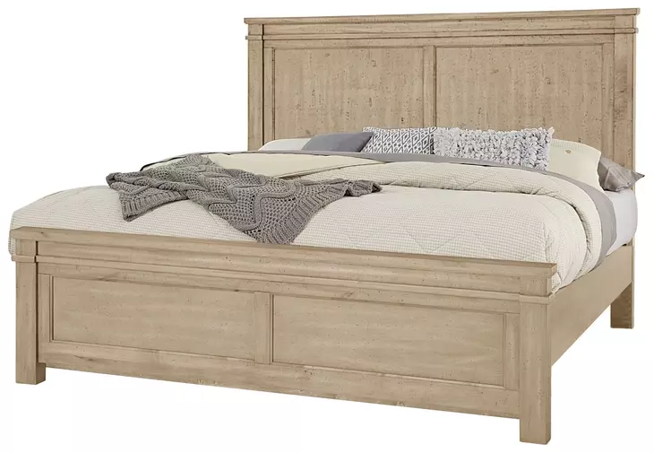 Cool Rustic Clear Maple Queen Mansion Bed