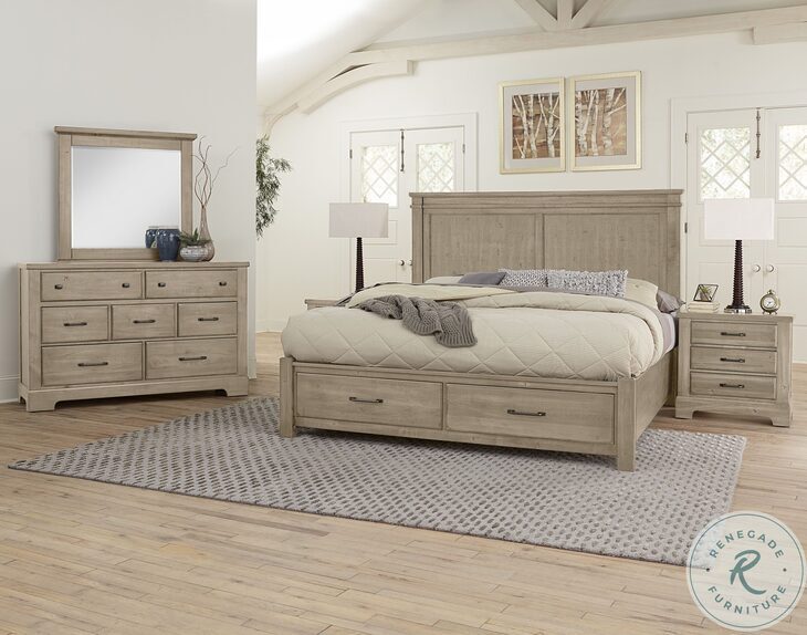 Cool Rustic Clear Maple California Mansion Storage Bed