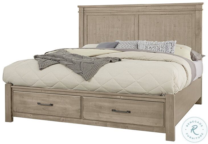 Cool Rustic Clear Maple California Mansion Storage Bed