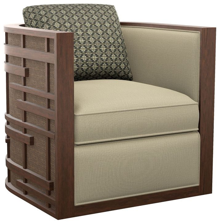 Semerang Beige Upholstered Swivel Chair