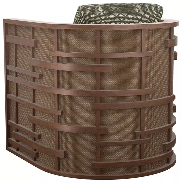 Semerang Beige Upholstered Swivel Chair