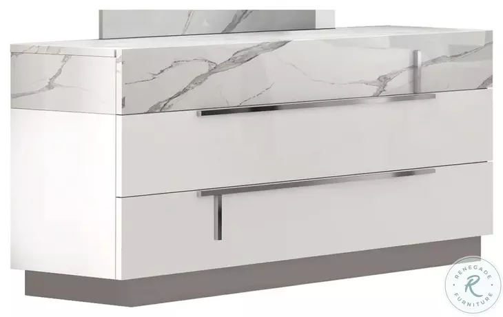Sunset Premium Bianco Luc And Stat Glossy Dresser