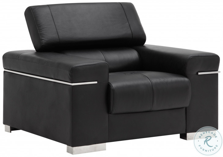 Soho Black Leather Living Room Set, 17655111SBK, JNM