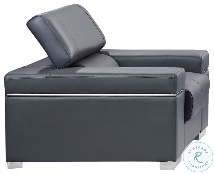 Soho Grey Leather Living Room Set from J&M (176551113SGR) Coleman