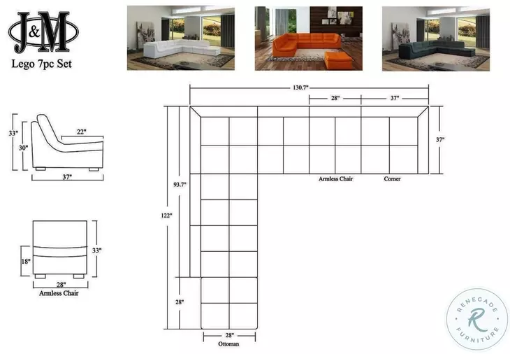 Lego Pumpkin Leather Sectional
