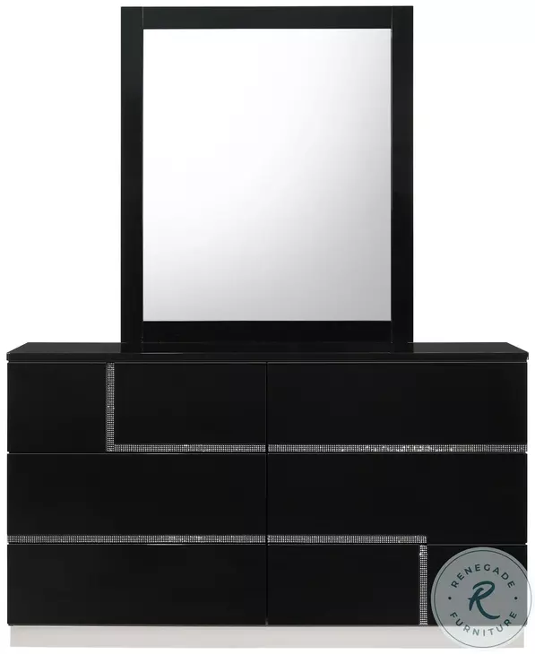 Lucca Black Lacquer Youth Platform Bedroom Set