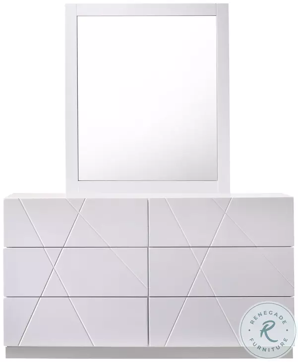★M&J♡8686★ Naples White Lacquer Platform Bedroom Set from J&M (17686-Q