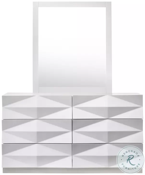 MAJESTY SCENIC CARPE DIEM 3枚セット Verona White Lacquer Platform Bedroom Set from J&M (17688-Q