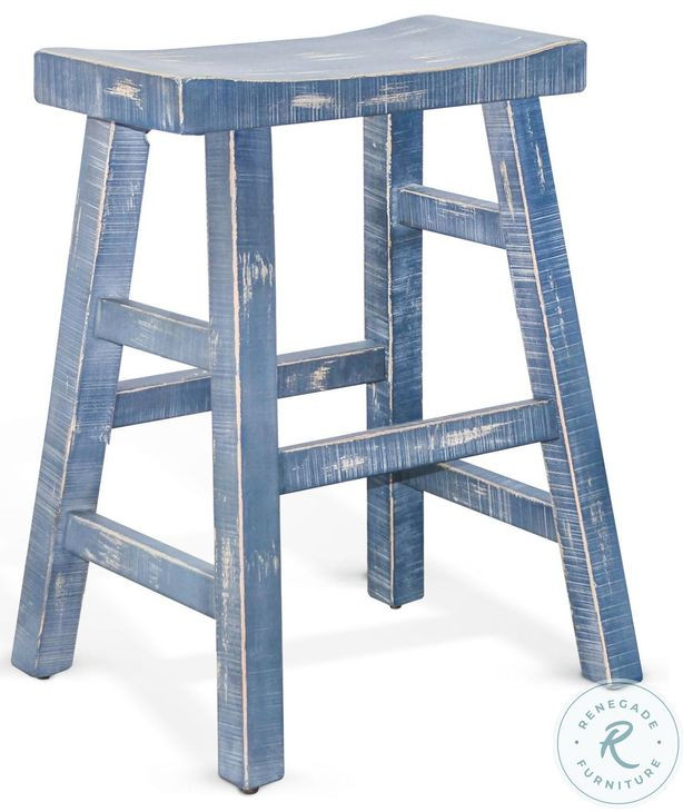 Seabright Ocean Blue Counter Height Stool Set of 2