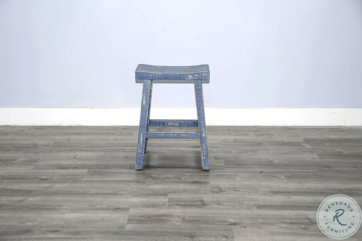 Seabright Ocean Blue Counter Height Stool Set of 2