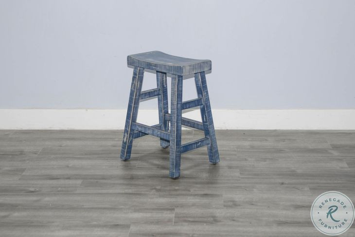 Seabright Ocean Blue Counter Height Stool Set of 2