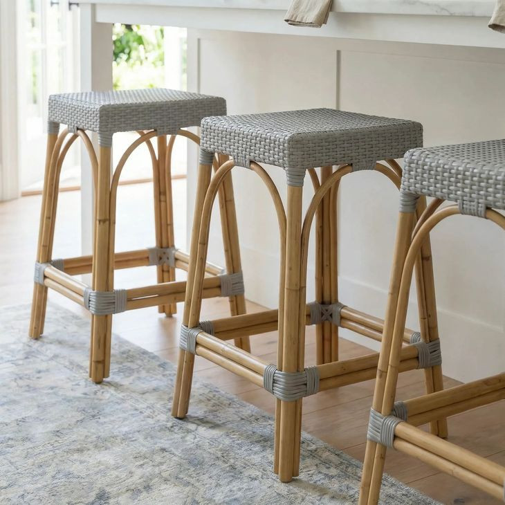 Robias Twilight Blue Counter Height Stool