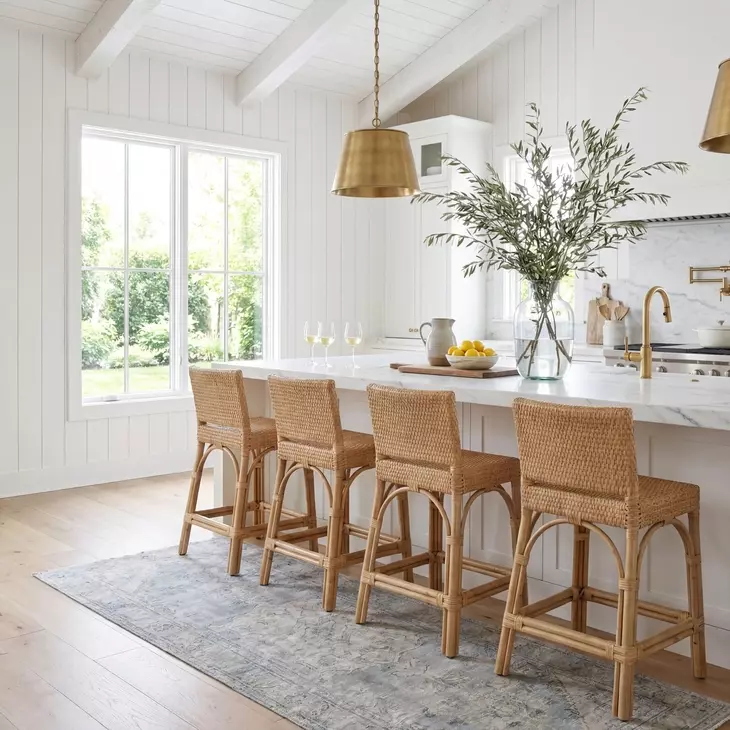 Serienna Natural Rattan Counter Height Stool