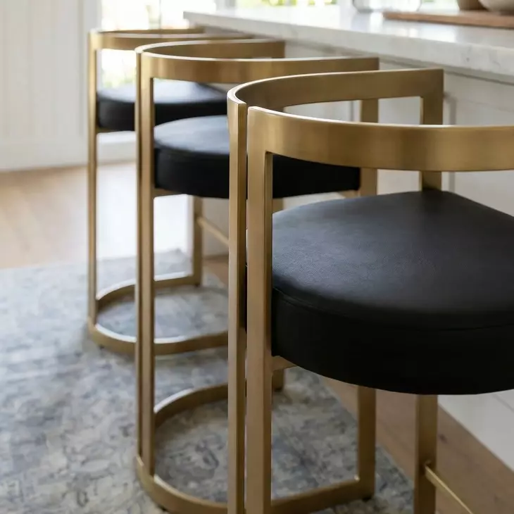 Clarence Black Bar Stool