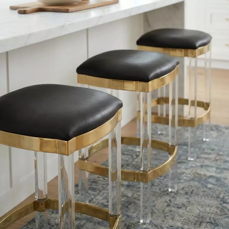 Jordan Acrylic and Black Counter Stool