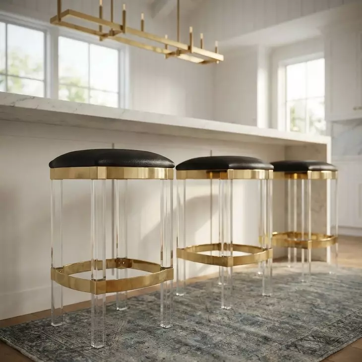 Jordan Acrylic and Black Counter Stool