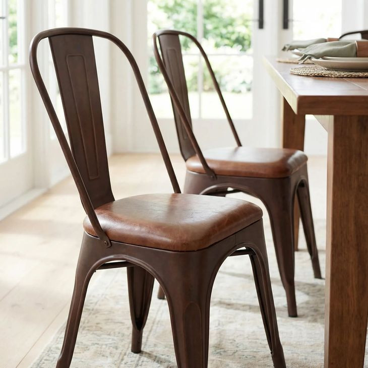 Riggins Iron & Leather Side Chair
