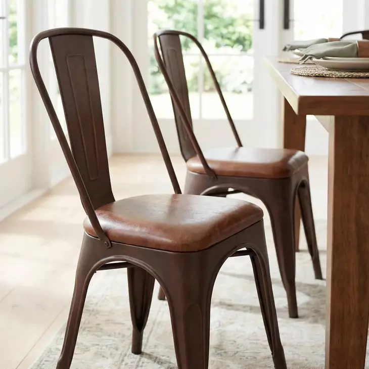 Riggins Iron & Leather Side Chair