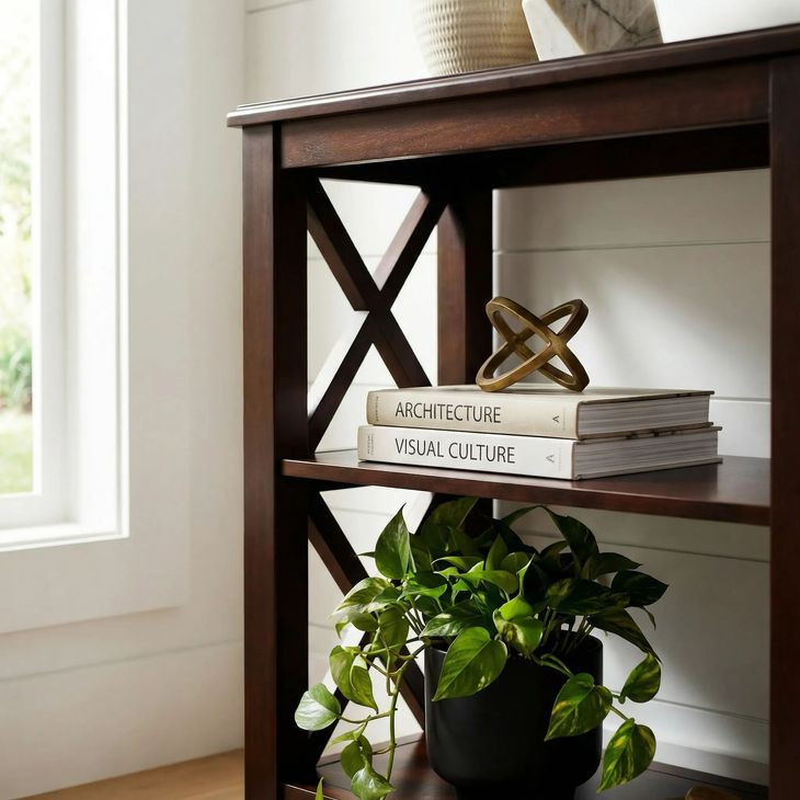 Cherry Dark Brown Bookcase