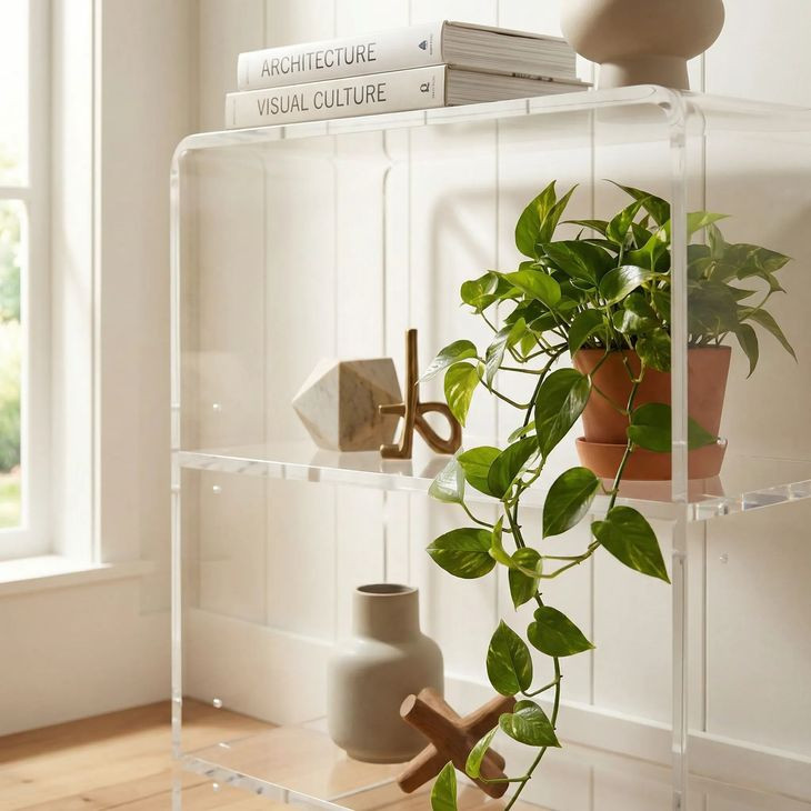 Crystal Clear Acrylic Bookcase