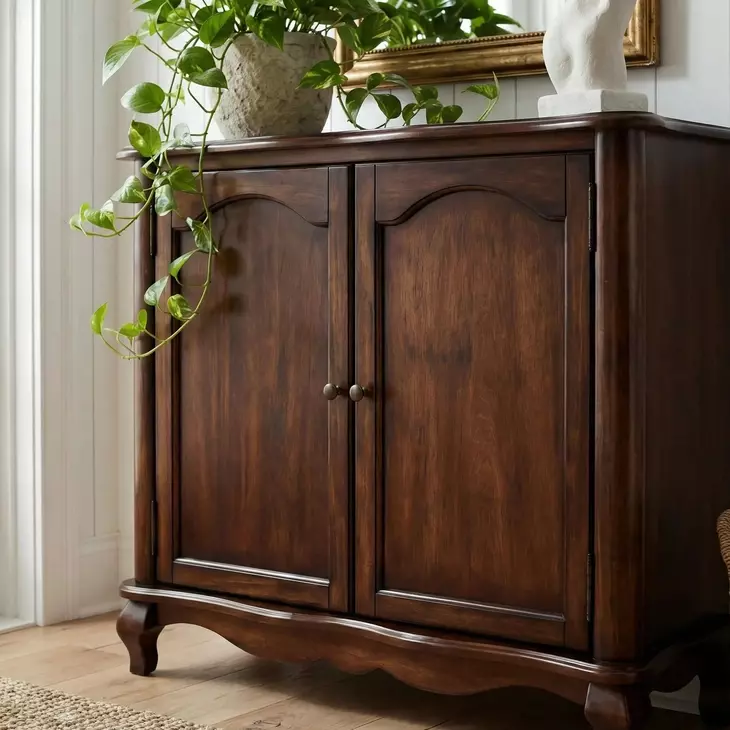 Leyden Medium Brown European Accent Cabinet