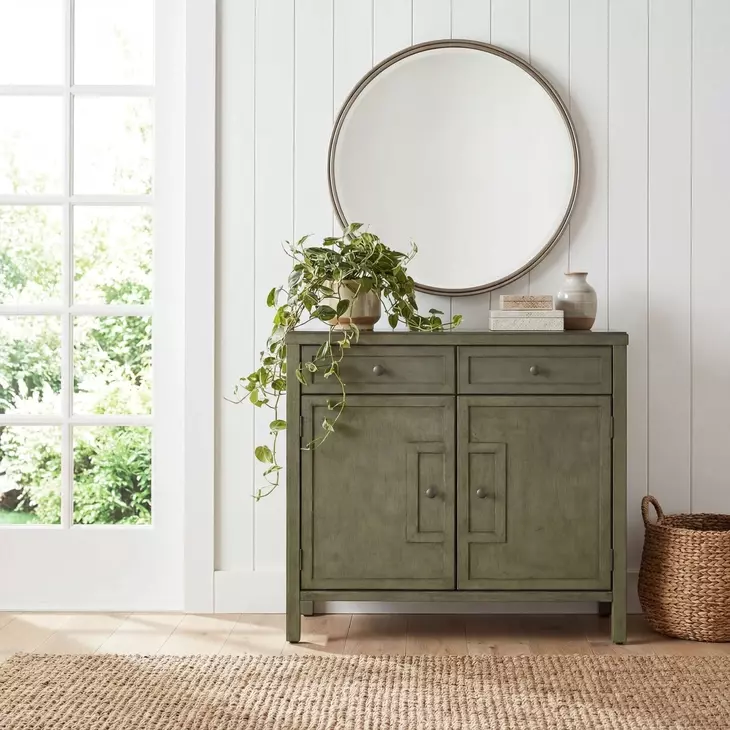 Imperial Green Console Cabinet