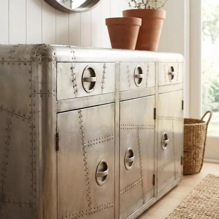 Industrial Chic Yeager Aviator Console Cabinet