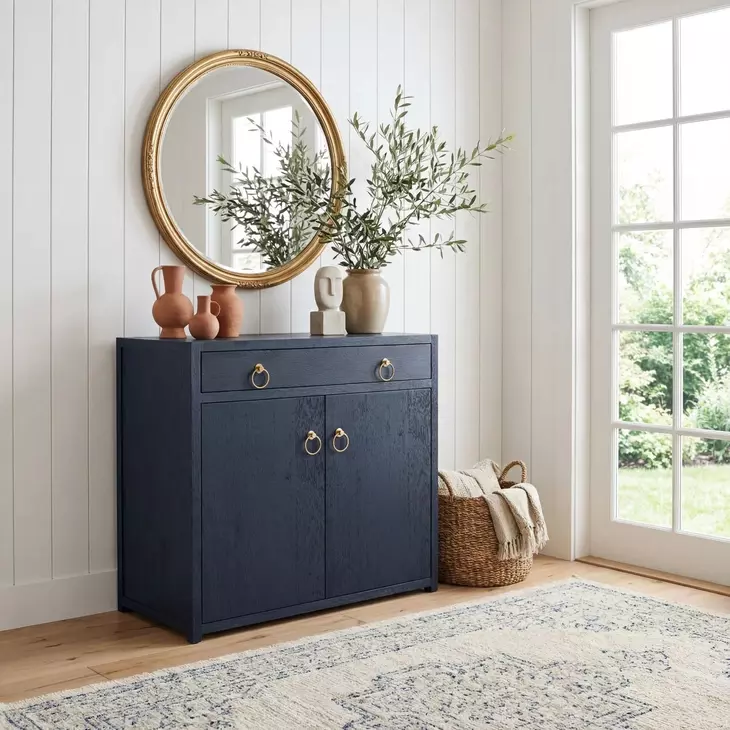 Lark Navy Blue Accent Cabinet