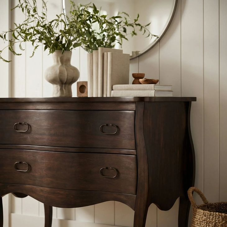 Rochelle Antique Walnut Drawer Chest