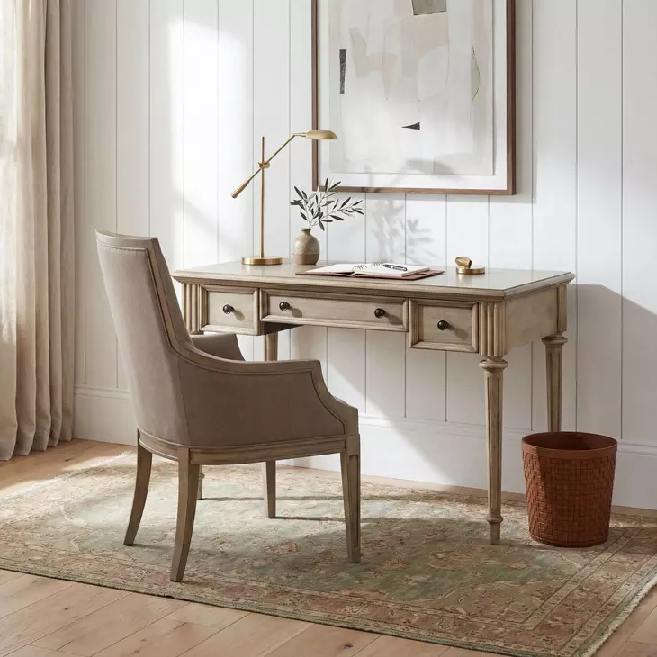Edmund Antique Beige Writing Desk