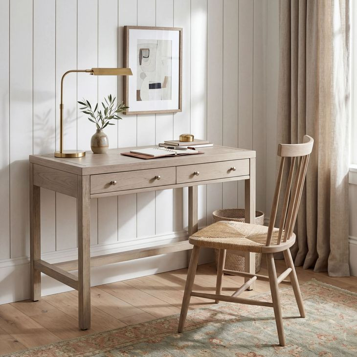 Nora Light Oak 2 Drawer Writing Desk From Butler | Coleman Furniture