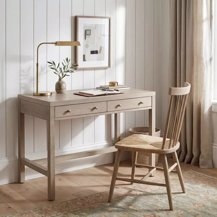 Nora Light Oak 2 Drawer Writing Desk